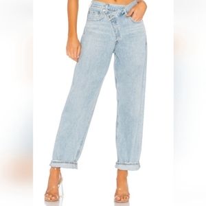 Agolde Size 22 High Rise Criss Cross Upsized Jeans in Suburbia